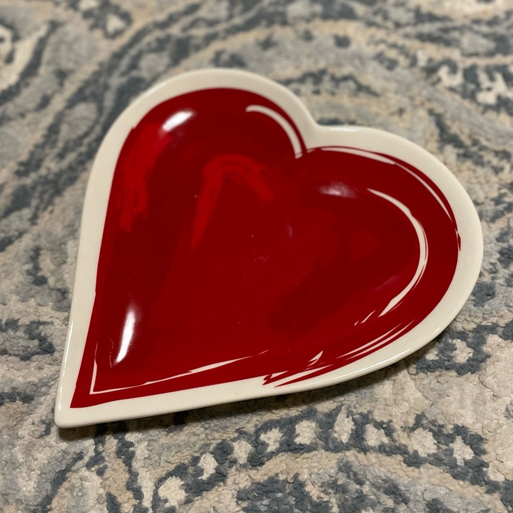 ❤️ Gorgeous Longaberger Heart Shaped Dish Plate ❤️